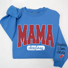 Lofaris Glitter Merry Mama Est And Kids Sweatshirt LTP01