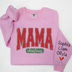 Lofaris Glitter Merry Mama Est And Kids Sweatshirt LTP01