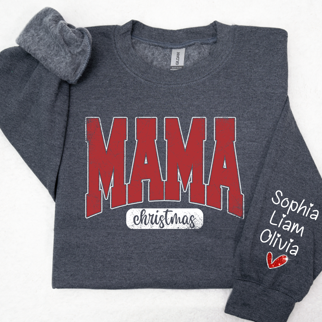 Lofaris Glitter Merry Mama Est And Kids Sweatshirt LTP01