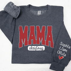 Lofaris Glitter Merry Mama Est And Kids Sweatshirt LTP01