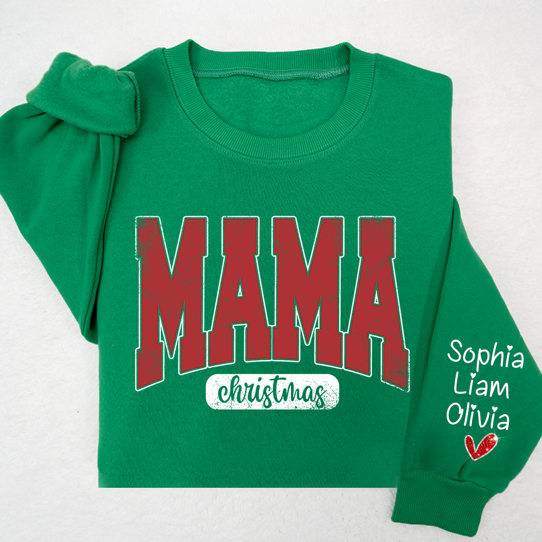 Lofaris Glitter Merry Mama Est And Kids Sweatshirt LTP01