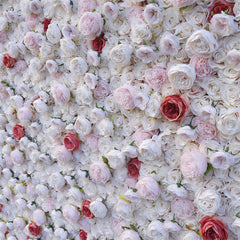 Lofaris Red Pink White Rose Flower Wall Backdrop For Wedding