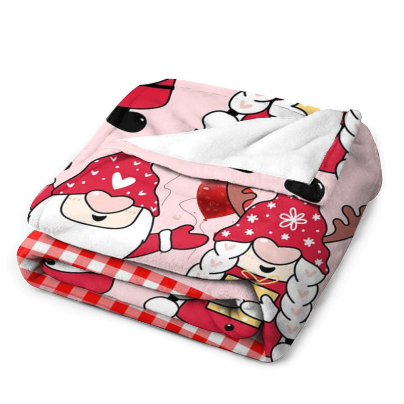 Lofaris Red Plaid Dwarf Custom Name Valentines Day Blanket