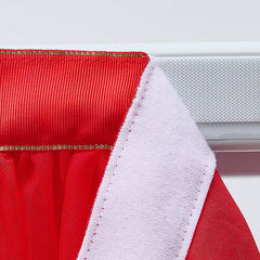 Lofaris Red Rectangle Tulle Ruffle Banquet Table Skirt