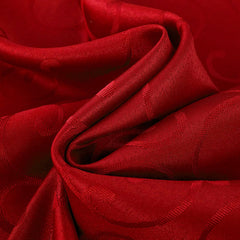 Lofaris Red Round Luxury Premium Polyester Table Cover