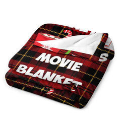 Lofaris Red Scottish Plaid Drink Custom Name Christmas Blanket