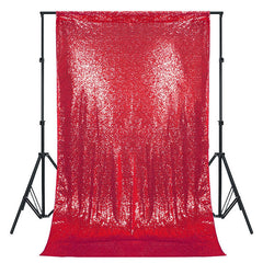 Lofaris Red Sequin Curtains Photography Fabric Backdrop