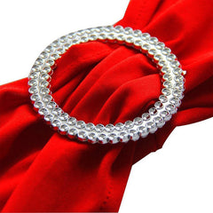 Lofaris Red Spandex Elastic Banquet Chair Bands Ties Bows