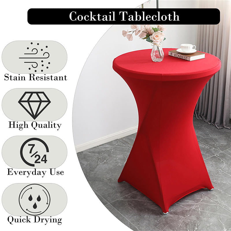 Lofaris Red Spandex Stretch Cocktail Banquet Tablecloths