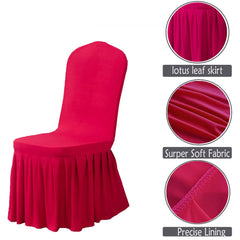 Lofaris Red Stretch Spandex Banquet Chair Skirt Cover