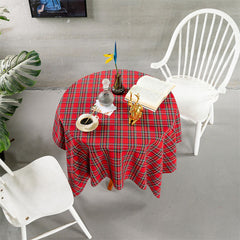 Lofaris Red Tartan Plaid Round Christmas Household Tablecloth