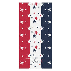 Lofaris Red White Blue American Stars Custom Name Beach Towel