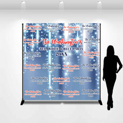Lofaris Red White Blue Independence Day Custom Backdrop