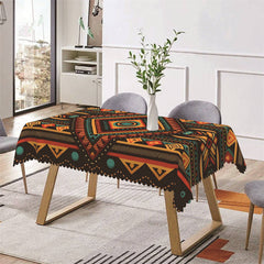 Lofaris Red Yellow Dot Rhombus Symmetry Rectangle Tablecloth