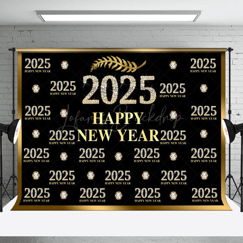 Lofaris Repeat And Step Diamonds Happy New Year 2025 Backdrop