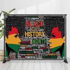 Lofaris Repeat Letters Girl Black History Month Backdrop