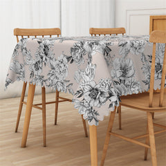 Lofaris Repeat Retro Floral Pattern Art Rectangle Tablecloth