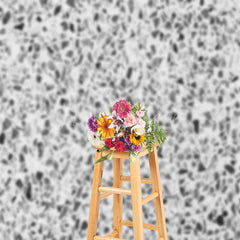 Lofaris Retro Black White Terrazzo Abstract Textured Backdrop