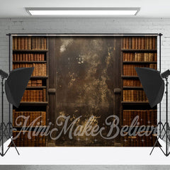 Lofaris Retro Bookrack Sanctum Rust Wall Photo Backdrop