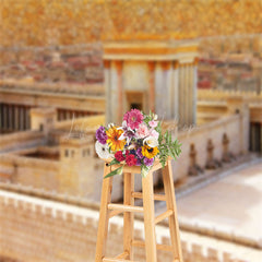 Lofaris Retro Brick Wall Architecture Photograph Backdrop