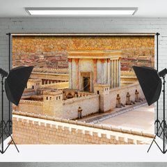 Lofaris Retro Brick Wall Architecture Photograph Backdrop