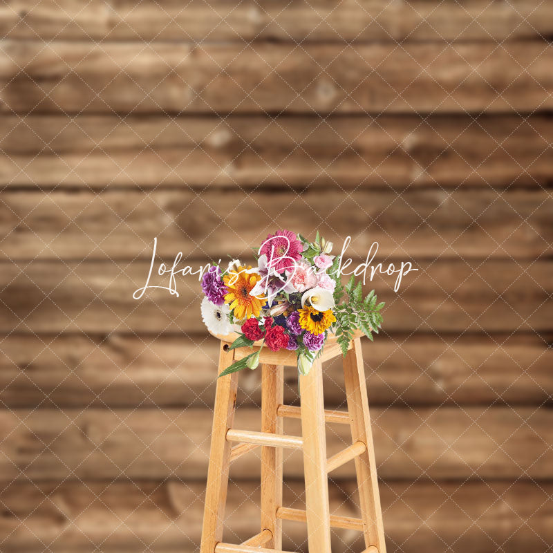 Lofaris Retro Brown Thread Wood Texture Photography Backdrop