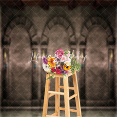 Lofaris Retro Dark Brick Wall Light Photography Backdrop