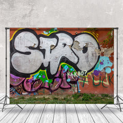 Lofaris Retro Exaggerated Graffiti Wall Photography Backdrop