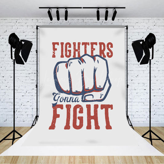 Lofaris Retro Fist Fighters Gonna Fight Positive Backdrop