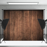Lofaris Retro Flat Dirty Brown Wood Backdrop For Photography