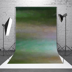 Lofaris Retro Green Abstract Transverse Photoshoot Backdrop