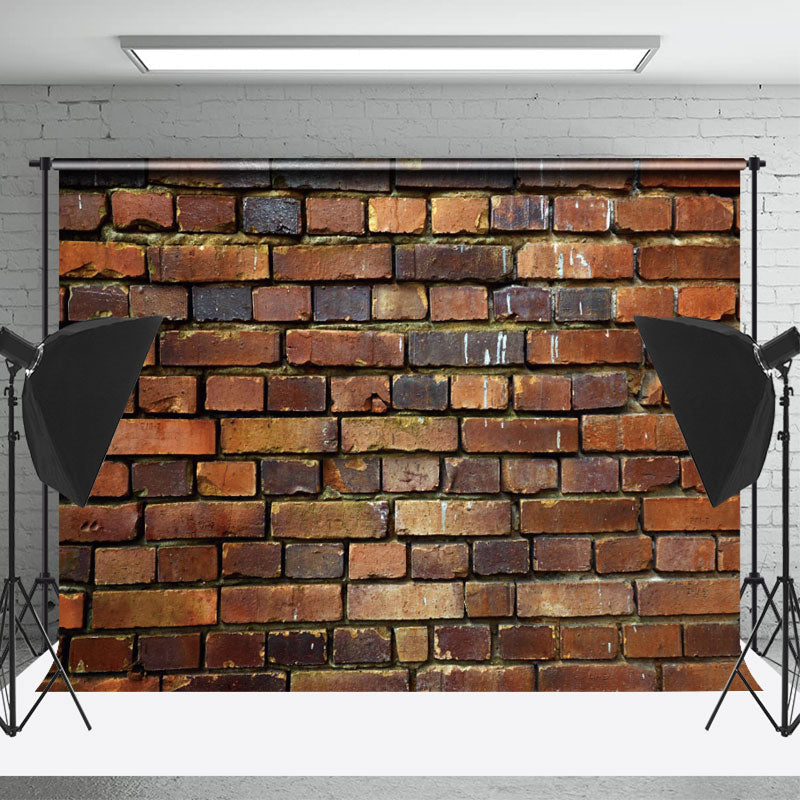 Lofaris Retro Rustic Red Brick Wall Backdrop For Photoshoot