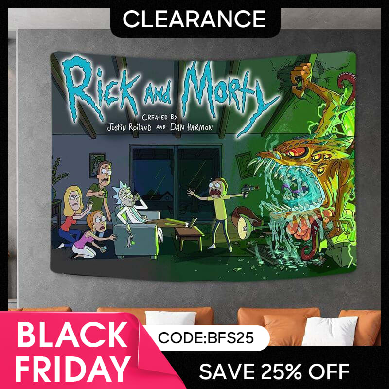 Lofaris (Ship In 24HR) Rick And Morty Funny Anime Still Life Wall Tapestry