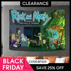 Lofaris (Ship In 24HR) Rick And Morty Funny Anime Still Life Wall Tapestry