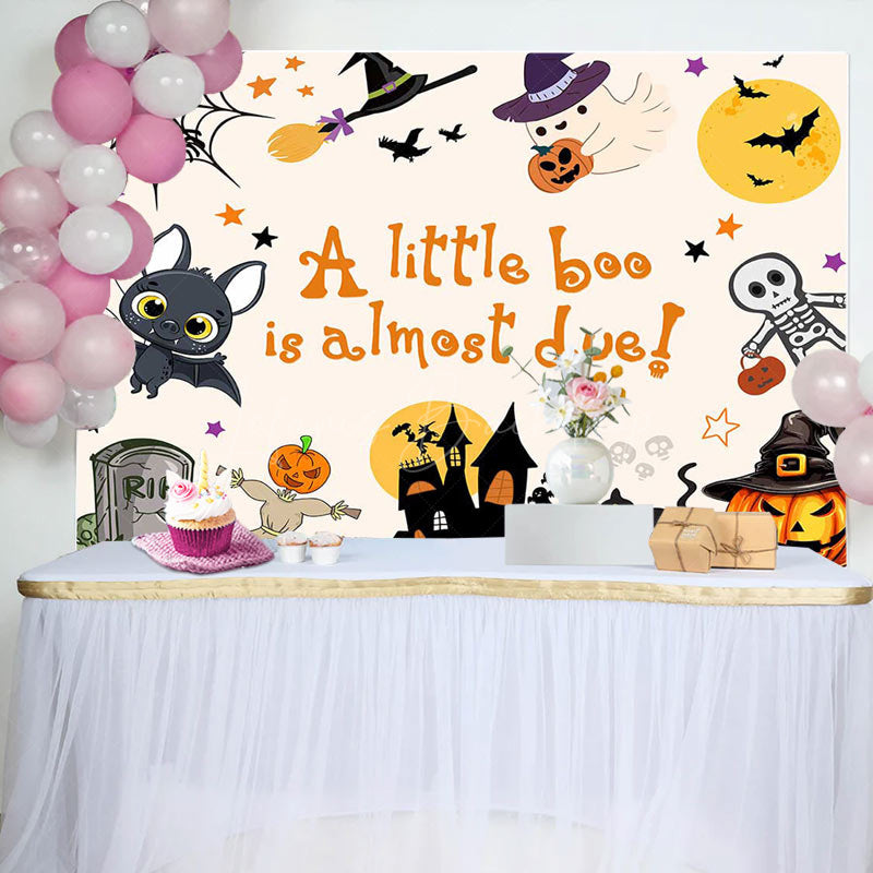 Lofaris Rip Castle Witch Bat Halloween Baby Shower Backdrop