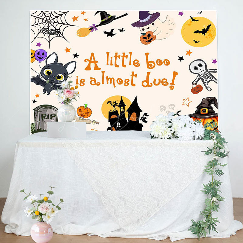 Lofaris Rip Castle Witch Bat Halloween Baby Shower Backdrop