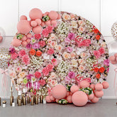 Lofaris Romantic Colorful Floral Round Backdrop For Wedding