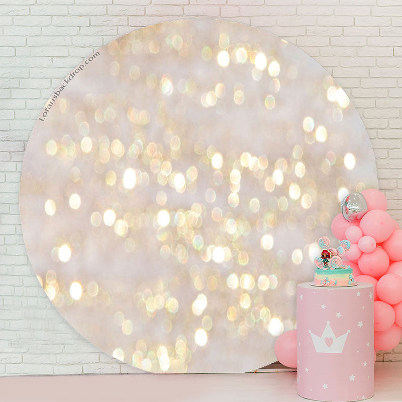 Lofaris Romantic Glitter Bokeh Circle Hoilday Party Backdrop