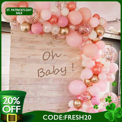 (Ship In 24HR) Rose Gold 125 Pack DIY Balloon Arch Kit | Garland Party Decorations - Pink