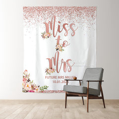 Lofaris Rose Gold Bokeh Sweet Floral Theme Wedding Backdrop