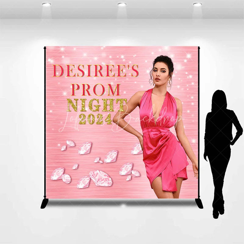 Lofaris Rose Gold Diamond Prom Night 2024 Custom Backdrop