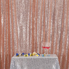 Lofaris Rose Gold Glitter Sequin Wall Fabric Backdrop for Party