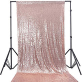 Lofaris Rose Gold Glitter Sequin Wall Fabric Backdrop for Party