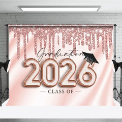 Lofaris Rose Gold Graduation Class Of 2026 Party Backdrop