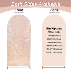 Lofaris Rose Gold Sequin Fitted Arch Backdrop Cover for Wedding Decor