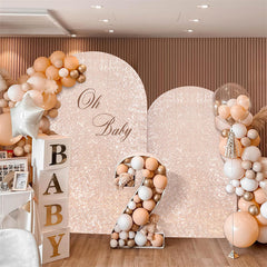 Lofaris Rose Gold Sequin Fitted Arch Backdrop Cover for Wedding Decor