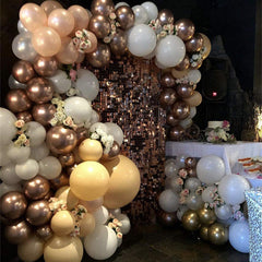 Lofaris Rose Gold Shimmer Wall Panels Sequins Backdrop Banner