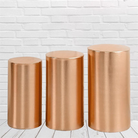 Lofaris Rose Gold Stretchy Spandex Fitted Cylinder Cover