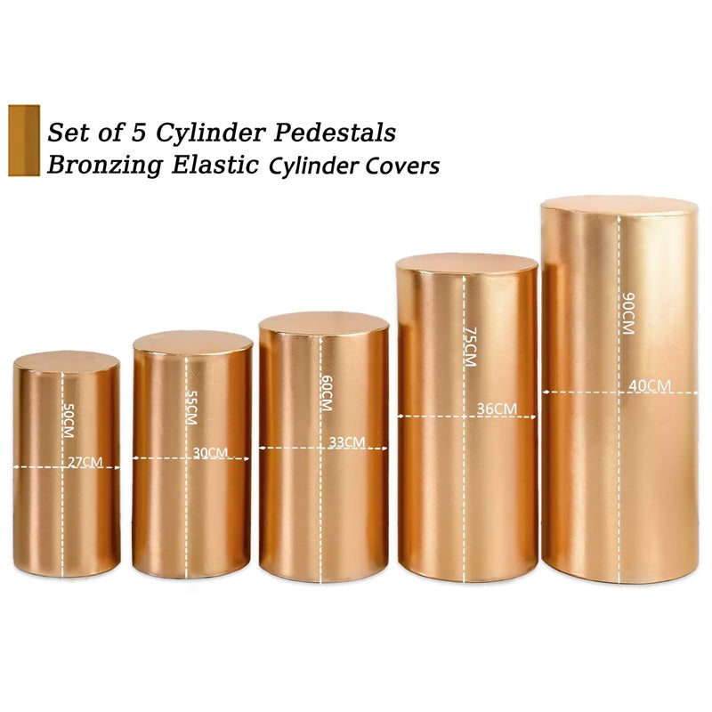 Lofaris Rose Gold Stretchy Spandex Fitted Cylinder Cover
