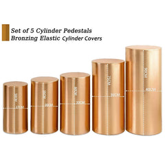 Lofaris Rose Gold Stretchy Spandex Fitted Cylinder Cover